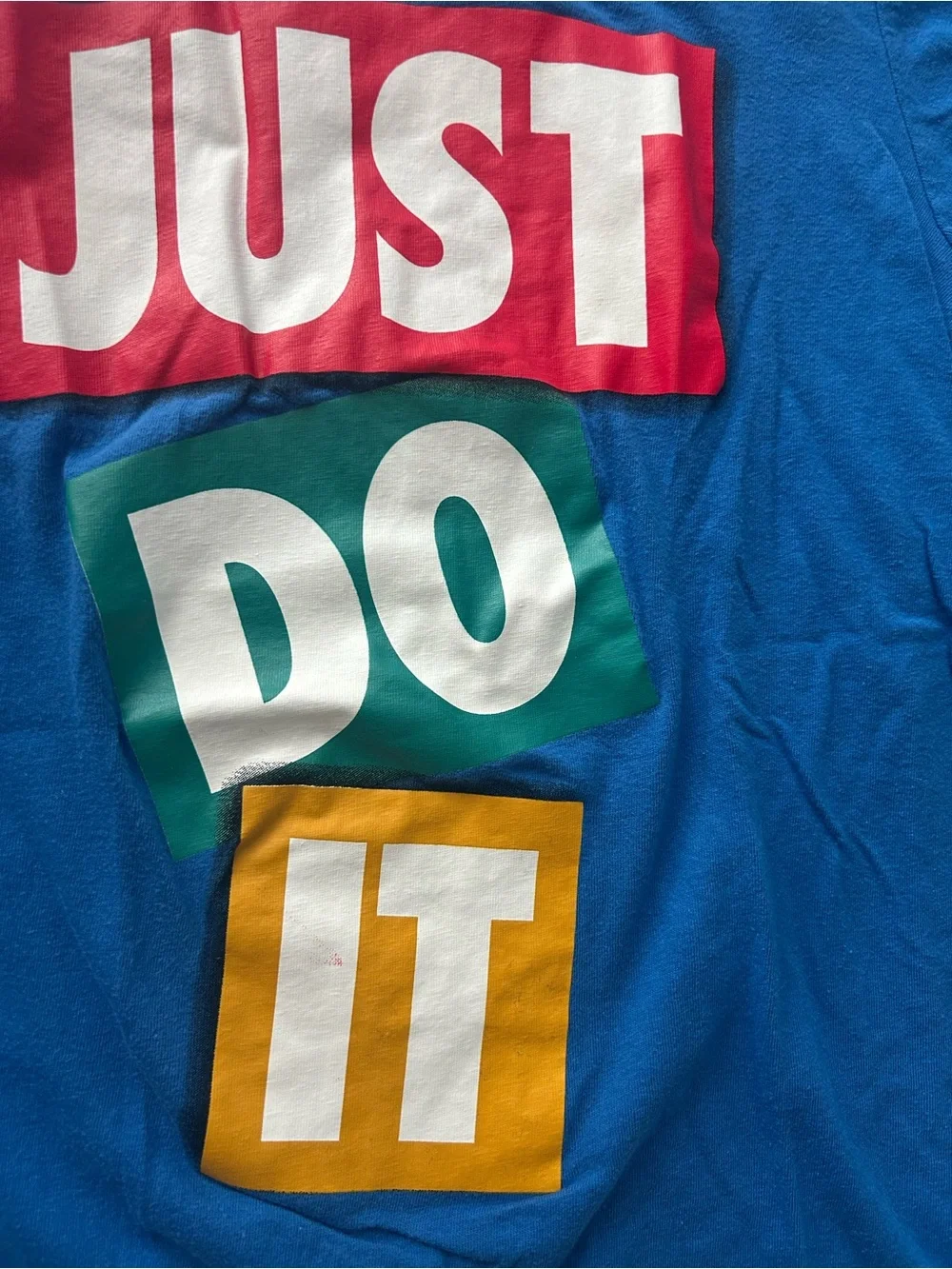 Nike Just Do It Blue T-Shirt Kids Size S…